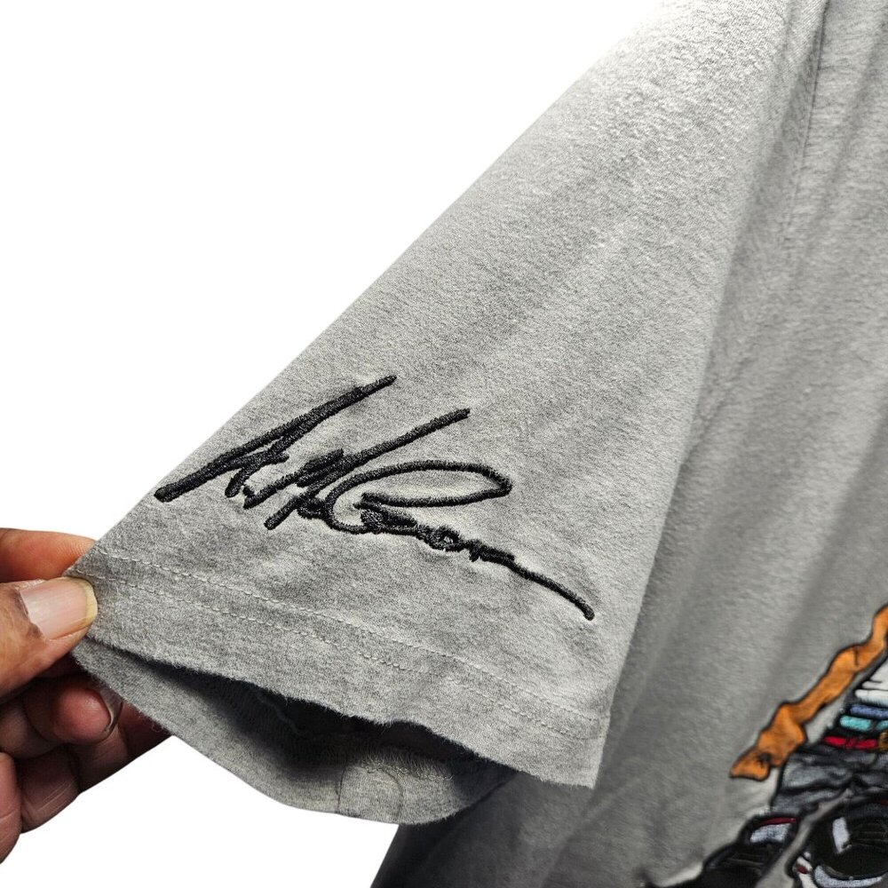 The Boondocks Graphic T-Shirt W/ Embroidered Huey… - image 5